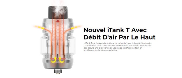 Débit d'air clearomiseur itank t