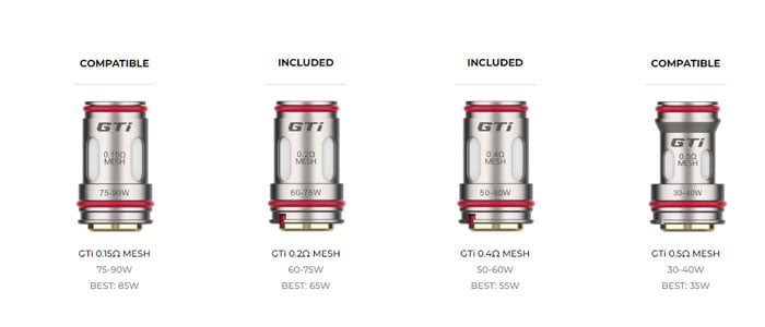 Résistances compatibles gen max vaporesso